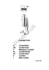MIA Cocktail Profi Manual