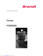 Brandt FON800NR Instruction Manual