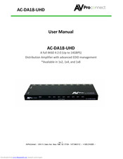 AV PROCONNECT AC-DA18-UHD User Manual