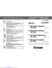 Conrad BT 20S Operating Instructions Manual