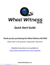 Wheel Witness HD PRO Quick Start Manual