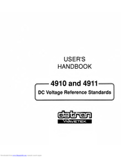 Datron 4910 User Handbook Manual
