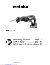Metabo ASE 18 LTX Operating Instructions Manual