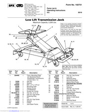 Spx 5019 Operating Instructions Manual