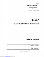 Solartron 1287 User Manual