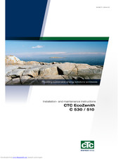CTC Union EcoZenith C 530 Installation And Maintenance Instructions Manual