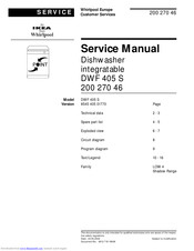Whirlpool DWF 405 S Service Manual