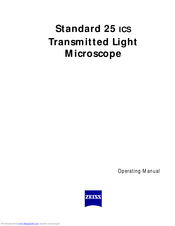 Zeiss Standard 25 ICS Operating Manual