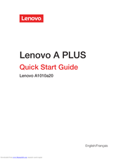 Lenovo A PLUS A1010A20 Quick Start Manual