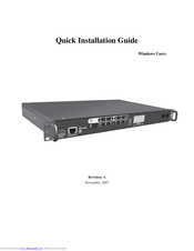 Ingrasys iPoMan II-1200 Quick Installation Manual
