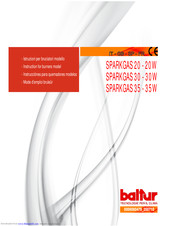 baltur SPARKGAS 35 - 35W Instruction
