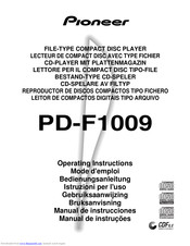 Pioneer PD-F1009 - CD Changer Operating Instructions Manual