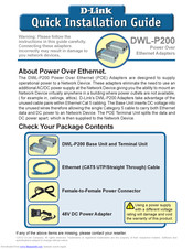 D-Link DWL-P200 Quick Installation Manual