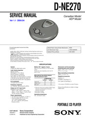 Sony Walkman D-NE270 Service Manual