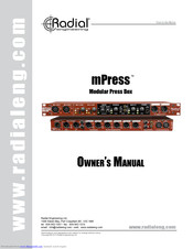 Radial Engineering mPress Owner's Manual