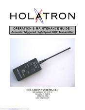 HOLATRON RFLS-MK3HSXT Operation & Maintenance Manual