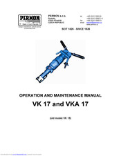 Permon VKA 17 Operation And Maintenance Manual