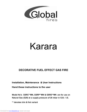 Global Fires Karara Installation, Maintenance & User Instructions