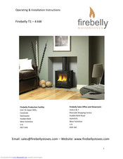 Firebelly T1 Operating & Installation Instructions Manual