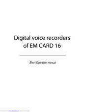 Ts-Market Edic-Mini CARD (16) series Short Operation Manual