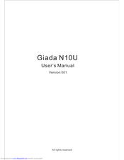 Giada N10U User Manual