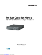 Microseven Systems MSHDVS1CHD Product Operation Manual