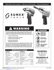 Sunex Tools SX959A-2 Operating Instructions Manual