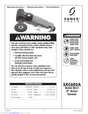 Sunex Tools SXC605A Operating Instructions Manual