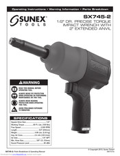 Sunex Tools SX745-2 Operating Instructions Manual