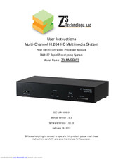 Z3 Technology MVPR-02 User Instructions