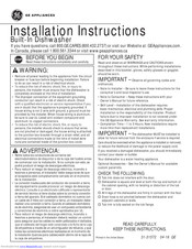GE gdf520pgjbb Installation Instructions Manual