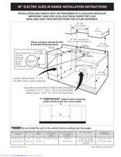 Kenmore c970-440935 Installation Instructions Manual