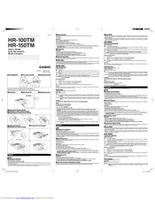 Casio HR-100TM User Manual