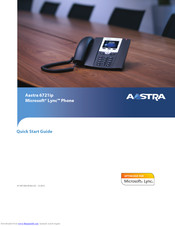 Aastra 6721ip Quick Start Manual