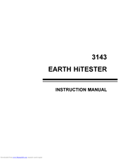Hioki 3143 Instruction Manual