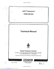 Racal-Tacticom PRM 4515U Technical Manual