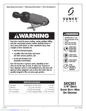 Sunex Tools SXC201 Operating Instructions Manual