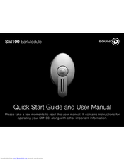 Sound ID SM100 EarModule Quick Start Manual And User Manual