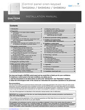 DAITEM SH380AU Installation Manual