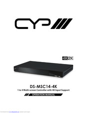 CYP DS-MSC14-4K Operation Manual