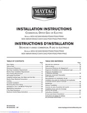 Maytag MDG18CMNAW Installation Instructions Manual