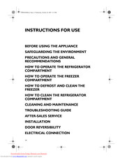 Whirlpool ARC 2000 Instructions For Use Manual