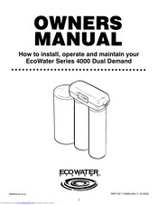 Ecowater 4030 2T2 Owner's Manual
