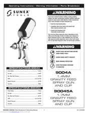 Sunex Tools 9004A Operating Instructions Manual