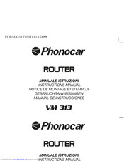 Phonocar VM 313 Instruction Manual