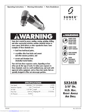 Sunex Tools SX545B Operating Instructions Manual