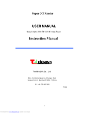 Telewins TW550R Instruction Manual