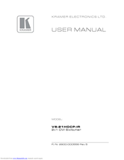 Kramer VS-21HDCP-IR User Manual