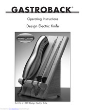 Gastroback 41600 Operating Instructions Manual