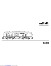 Marklin BR 218 User Manual